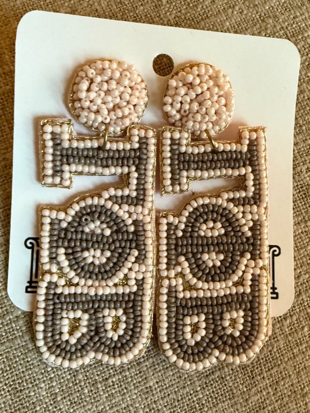 Gamma Phi Beta Beaded Earrings, NWT